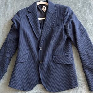 Blue & Black Striped Women’s Pantsuit